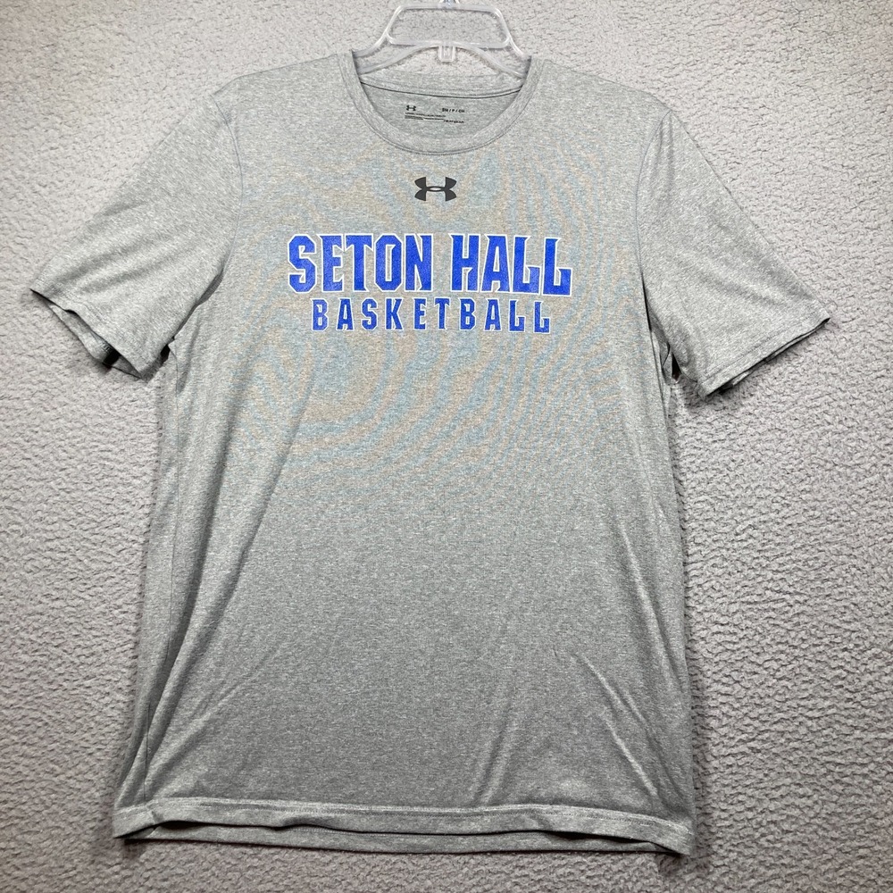 Seton Hall University Pirates T Shirt Adult Small Gray Short Sleeve Under Armour